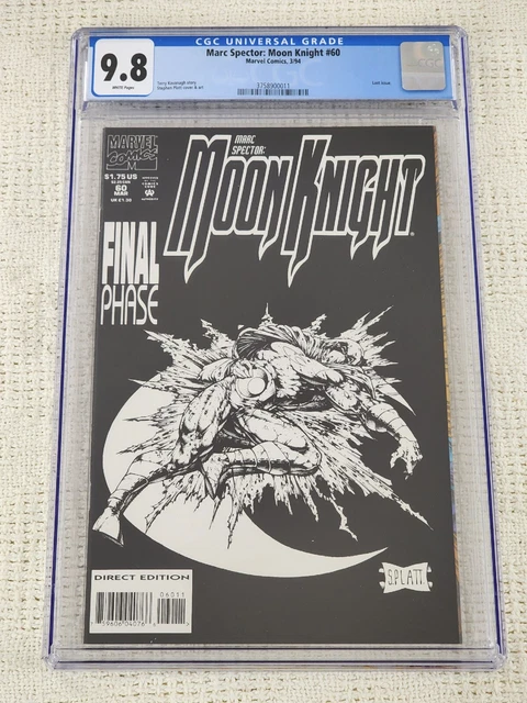 Marc Spector Moon Knight #60 1994 Low Print CGC 9.8 RARE Marvel Platt Splatt!