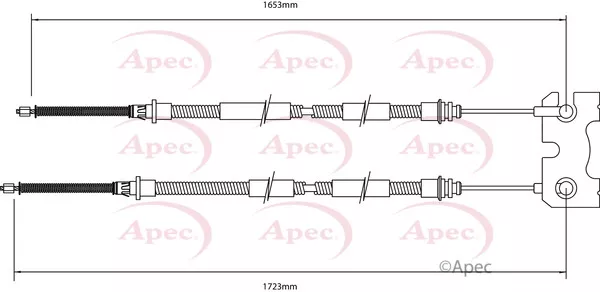 Handbrake Cable fits FORD ESCORT 1.8 Rear 95 to 99 Hand Brake Parking 1010346