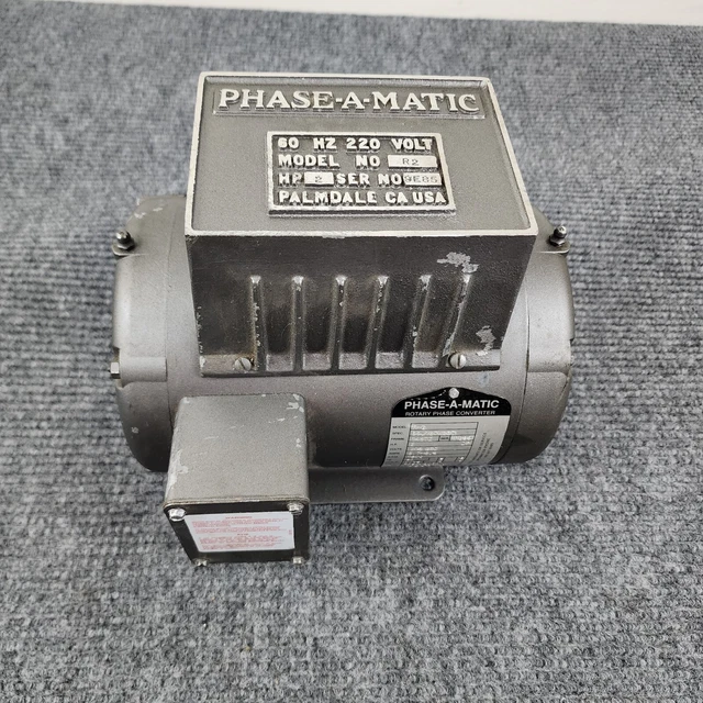 Phase-a-matic R-2 Rotary Phase Converter 2hp 3ph 208-230V
