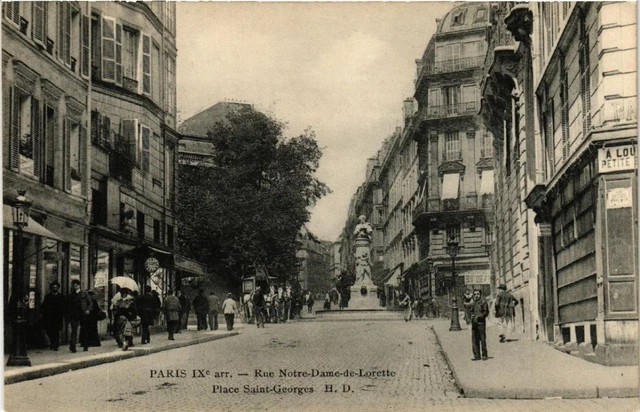 CPA AK PARIS (9th) Rue Notre-Dame-de-Lorette Place St-Georges (a4478)