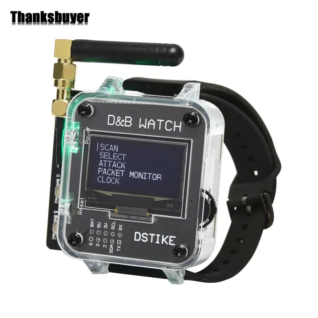 Deauther Watch V3S Watch Rechargeable IoT Security Tester to Test WiFi  Networks