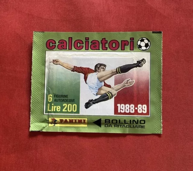 Rare Sealed Packet Bustina Sigillata Figurine Calciatori Panini 1988-89 1989