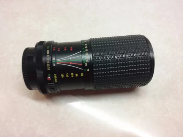 Lente para cámara Focal MC con zoom automático 1:4.5 80-200 mm TAL CUAL sin probar