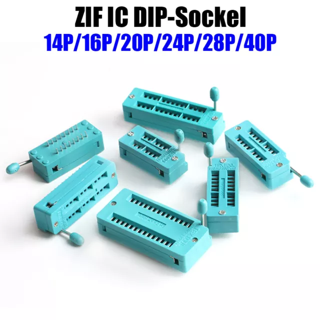 14 16 18 20 24 28 32 40 Pin Universal ZIF Sockel IC Sockel Test Buchse Adapter