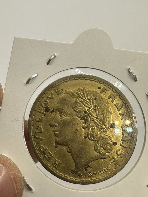 5 Francs Lavrillier 1938 Bronze-Alu - Pièce De Monnaie TB