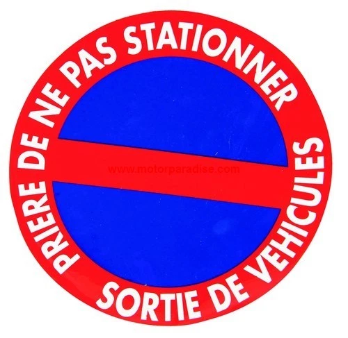 Panneaux 'Défense De Stationner - Sortie De Véhicules' - Lot De 2, Diamètre 200 Mm, PVC Rigide