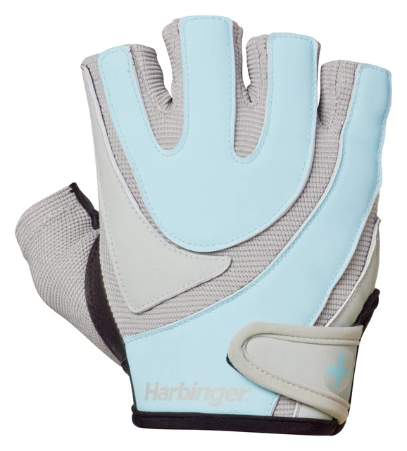 Harbinger Womens Small Training/Fitness Gloves Weight Lifting Gym Grip Blue/Grey