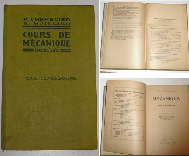 COURS de MECANIQUE Classe de Mathématiques - Chenevier - Maillard 1948