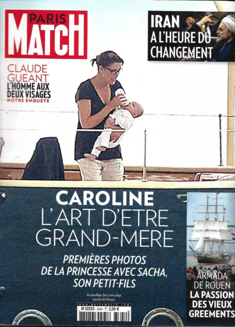 PARIS MATCH n°3344 20/06/2013 Caroline de Monaco/ Royal baby/ Armada Rouen/ Iran