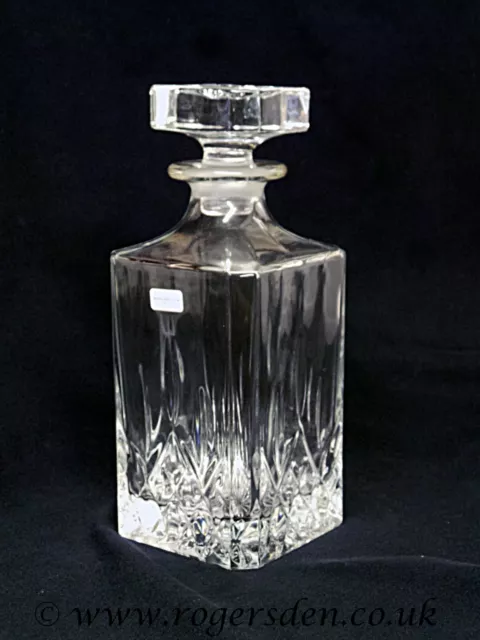 Royal Doulton Crystal  A Square Decanter in the Seasons Pattern