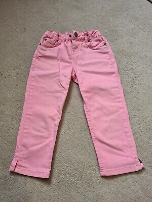 Mini Boden Girls Cropped Trousers Pink Summer Age 7 Hardly Worn