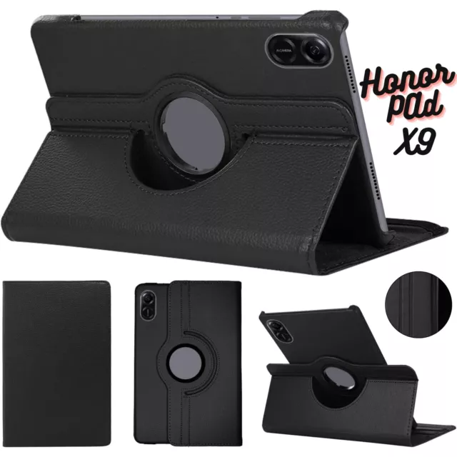 For Honor Pad X9 X8 Pro 11.5" (2023) Leather Smart 360 Rotating Stand Cover Case