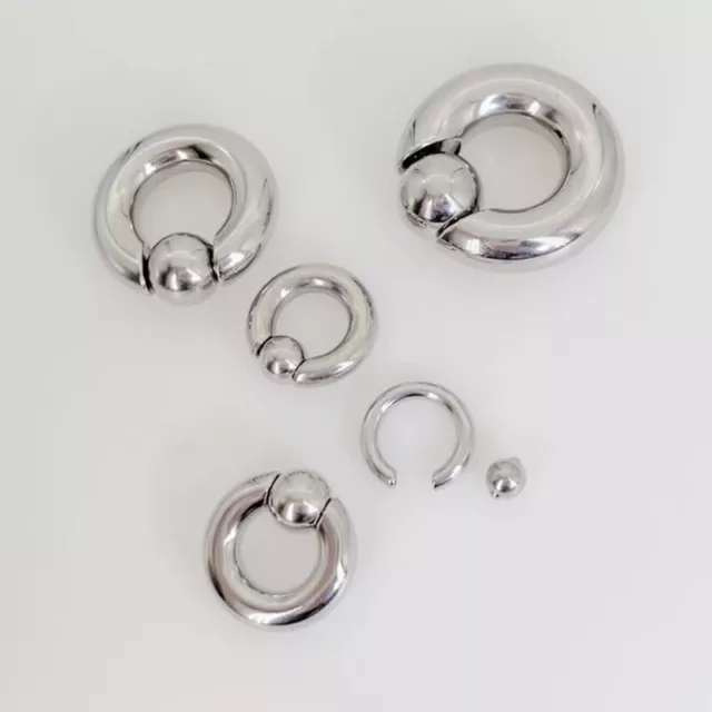 1Pair Tunnel Plug Earrings Surgical Steel Nose Ring Body Piercing BCR PA Jewelry