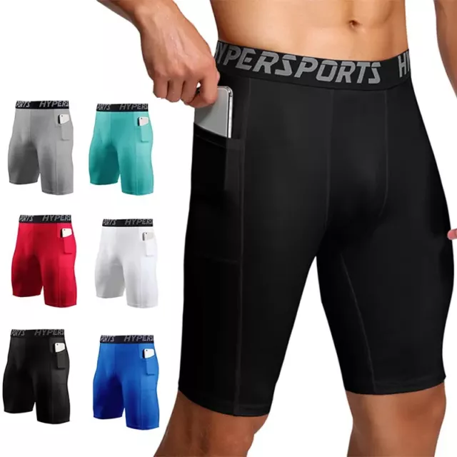 2024 Men's Compression Gym Fitness Shorts Sports Athletic Workout Running Pants