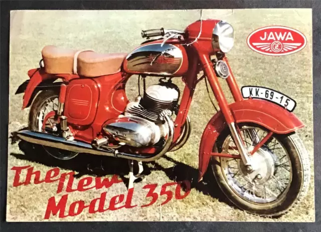 JAWA CZ Model 350 Motorcycle Sales Leaflet Undated #21/57-60-a