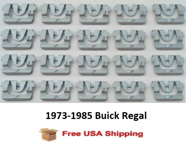 Fits 1973-85 Regal Rear Glass Windshield Molding Trim Reveal Clips GM 9854717