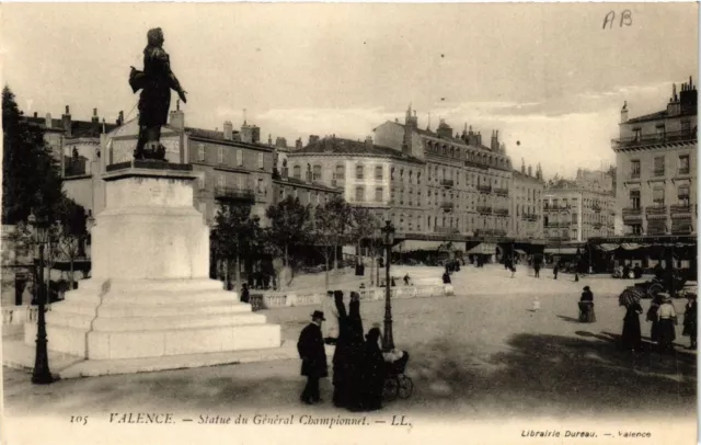 CPA VALENCE Statue du générale Championnet (404250)