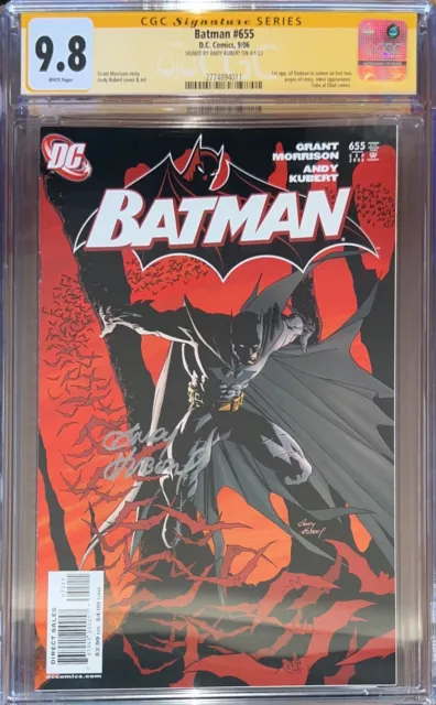 Batman #655 (2006) 1st Damian Wayne as Batman CGC 9.8 SS Signed Andy Kubert