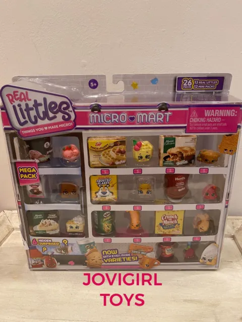 Shopkins Real Littles Micro Mart Mega Pack 26 Pieces mac & cheese, Club  crackers