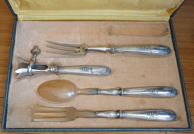 Ensemble De Couverts à Découper Avec Manche à Gigot – Argent Fourré