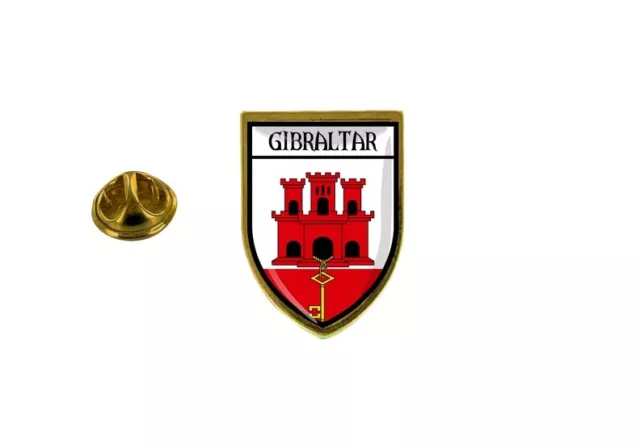 pine pins badge pin's souvenir city flag country coat of arms Gibraltar