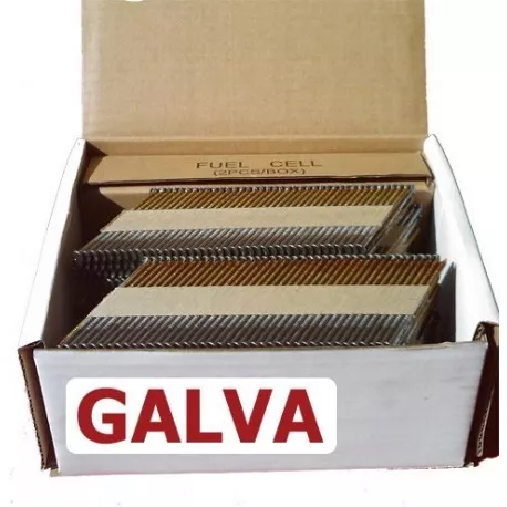 Pointes 34° crantées GALVA 2.8x70 boite de 2200 avec gaz