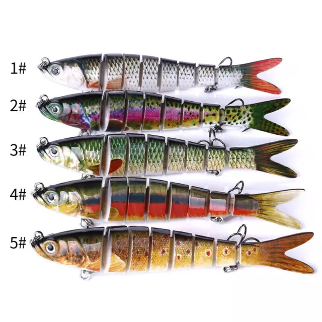 8 Section Fishing Lures Sinking Wobblers Multi Jointed Swimbait Pike Lure Hard 2