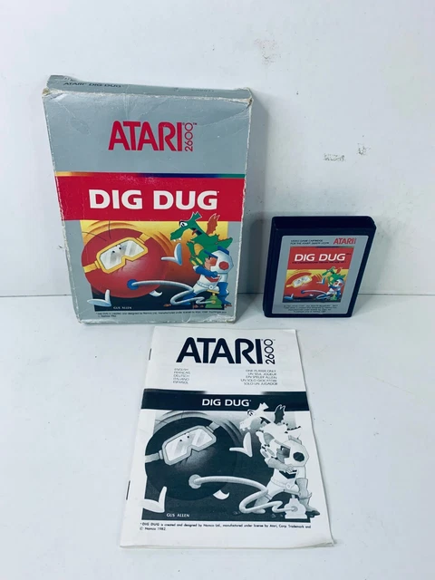 Jeu Dig Dug Pour Atari 2600 - Cartouche Seule, Année 1983, édition Atari, Bon état