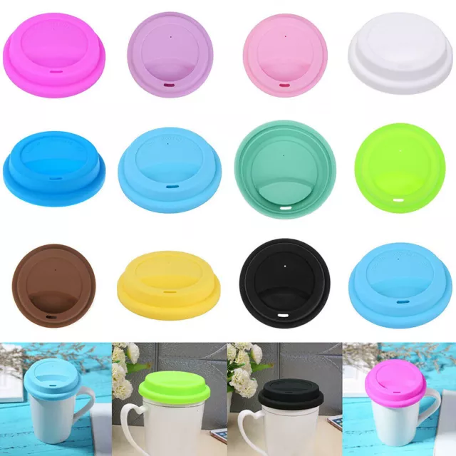 2pcs Silicone Glass Cup Covers Cup Lids Reusable Anti Dust Cup Covers  Coffee Tea Mug Cover For Cups Bowls Mugs Cans