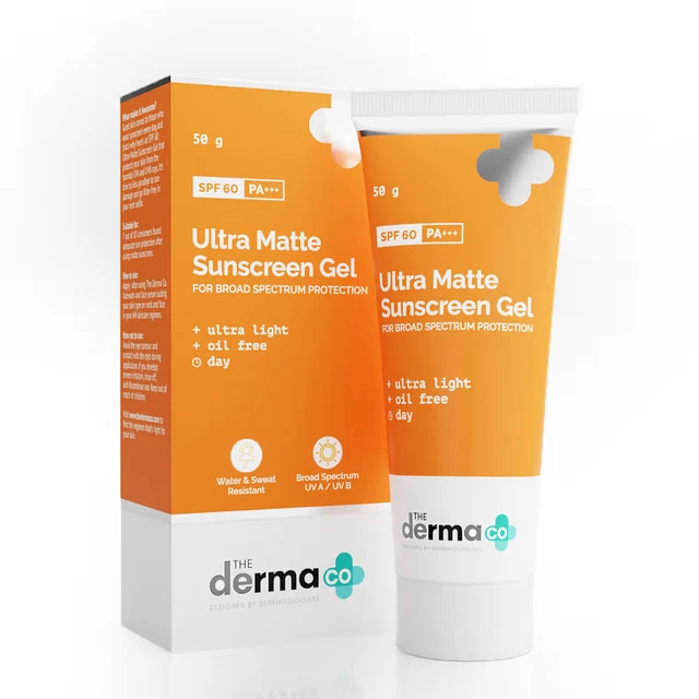 The Derma Co. Ultra Matte Sunscreen Gel With SPF 60 PA+++ (50g)