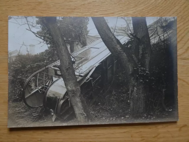 1908 Real Photo Postcard of Tram Crash, Bournemouth, Dorset (B)