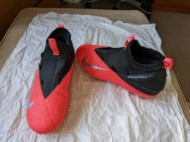 Boys / Girls Nike Phantom Sn Ghost Lace Multi Ground Football Boots Size 4 Uk