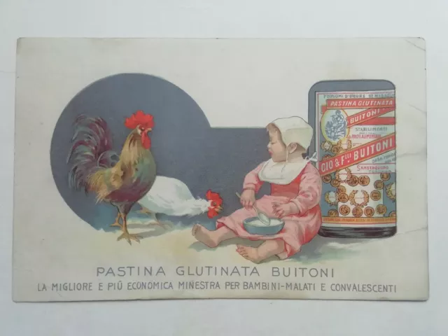 Cartolina Pubblicitaria Pastina Buitoni Sansepolcro Pasta Liberty