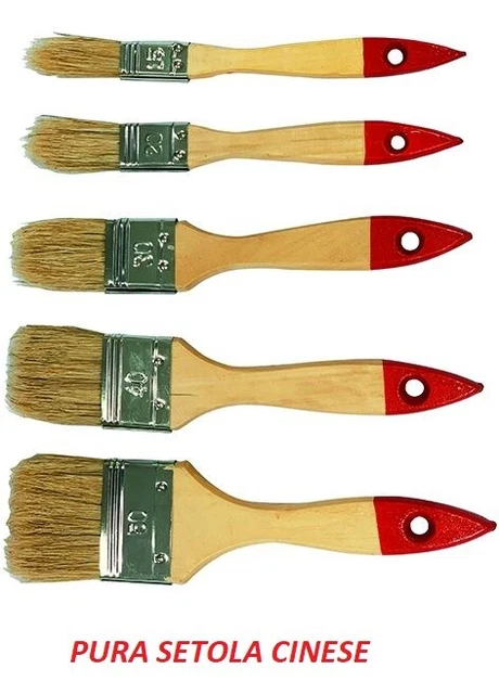 SET PENNELLI TONDI 5-10 PZ LEGGERI PITTURA DIPINGERE VERNICE METALLO LEGNO  MURO