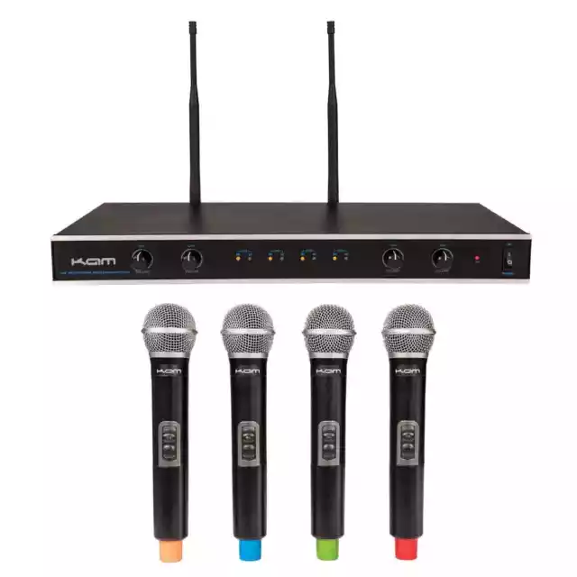 KAM Quartet ECO Wireless Microphone System ~ 4 Mics / Receiver