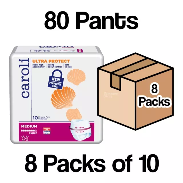 CAROLI ADULT NAPPIES Large Pull Up Pants Incontinence Diapers 10 Pack £9.45  - PicClick UK