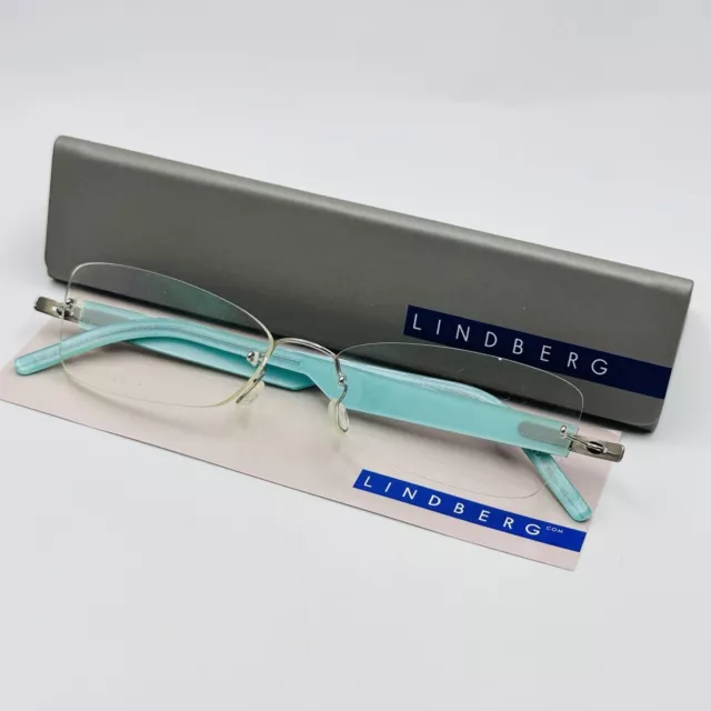 Lindberg Lunettes Femme Ovale Rouge Turquoise Spirit Titanium T56 Col. K47