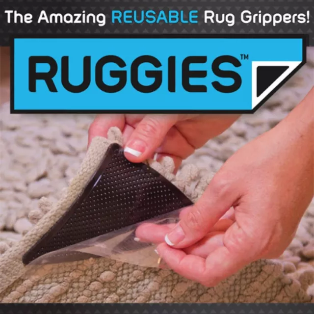 Rug Carpet Mat Grippers Ruggies Non Slip Skid Reusable Washable Grips Uk Stock