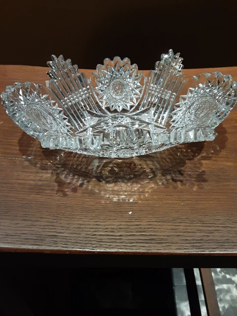 Exceptional Unusual Vintage American Brilliant Cut Bowl " Cut To Peices " 2