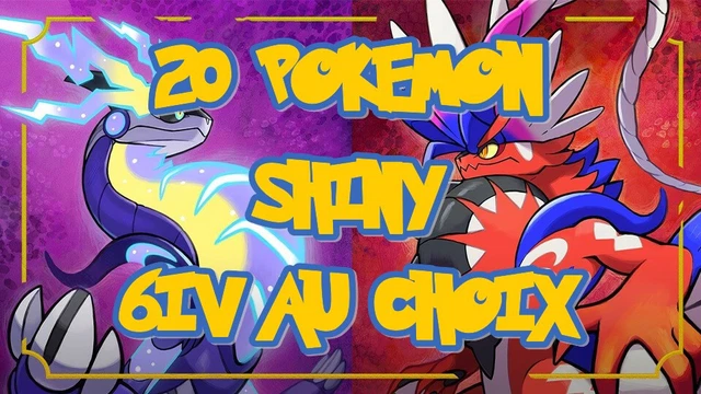Pokemon Scarlet & Violet Starter Pokemon Pack - 6 IV, Shiny, Perfect Stats (Nintendo Switch)