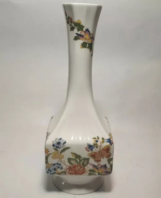 Vtg Aynsley Bone China Bud Vase Cottage Garden England 7.5" EUC