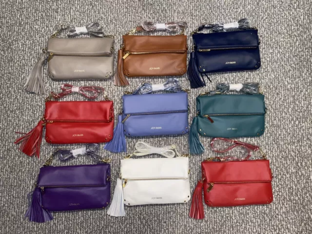JOY & IMAN Tassel Chic Leather Crossbody with RFID (Various Colors)