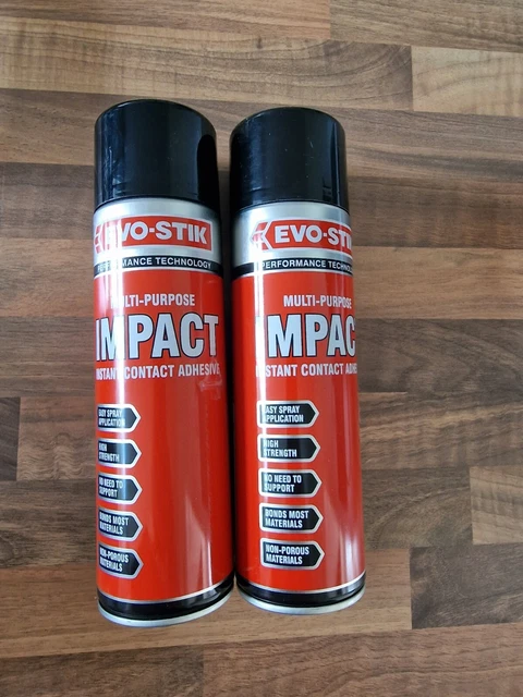 2 x500 ml Evo Stik colla multiuso spray ad alta resistenza