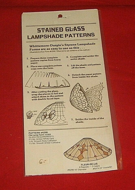 Tiffany-Lampenschirmvorlagen, Whittemore-Durgin, Pattern, Nr. 6299 FLEUR-DE-LIS