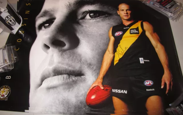 Ben Cousins (Richmond FC) signed large Ben Cousins player poster +COA (#3755)