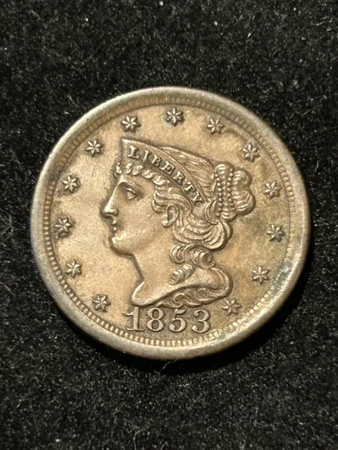 1853 Braided Hair Half Cent