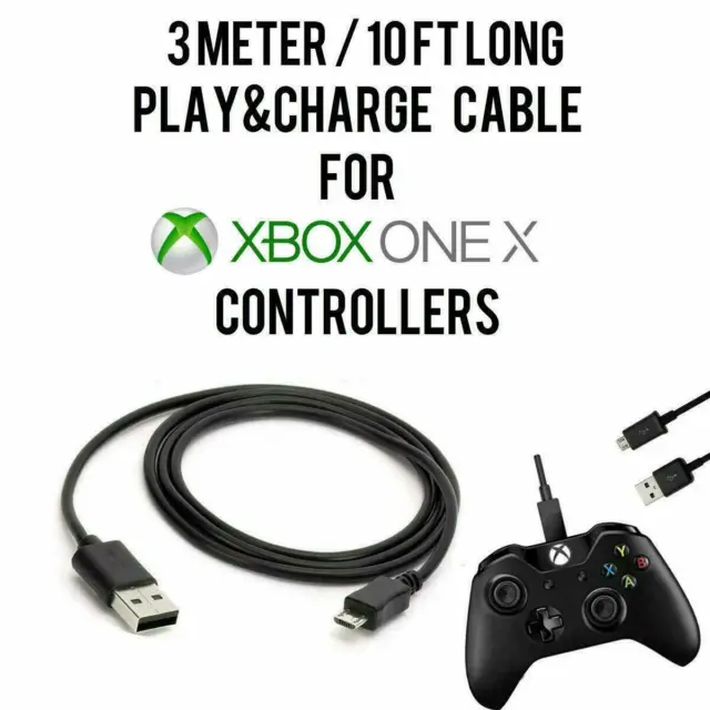 3m Chargeur Câble de Charge Micro USB pour Manette Xbox One X Contrôleur