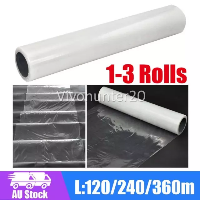 Transparent Floor Carpet Protector Film Plastic Protection Dust Cover 120-360M