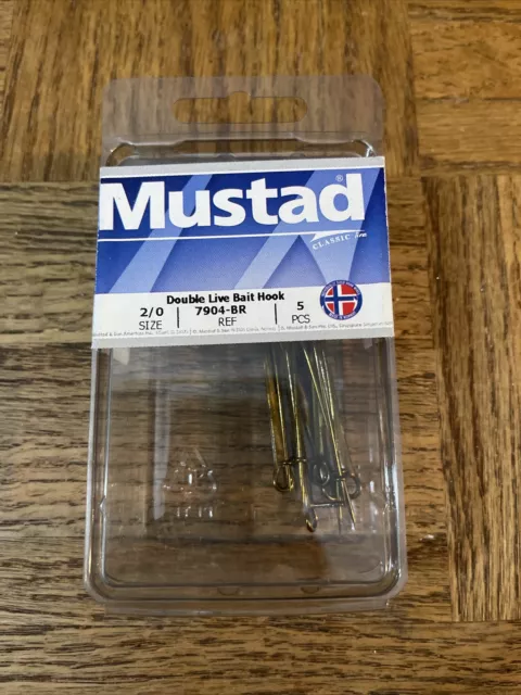 MUSTAD DOUBLE LIVE Bait Hooks, 100 pcs, Size 4, , Norway, H-5