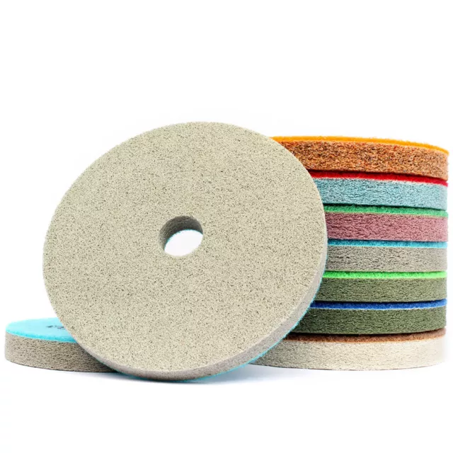 3"-8" Diamond Polishing Sponge Fiber Pads for Granite Marble Glass Tile Concrete